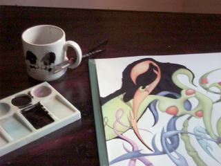 the painting on my desk