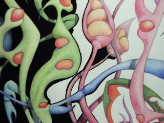 the paint, zoomed in