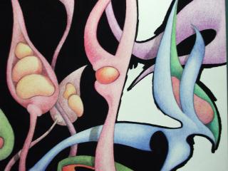 the paint, zoomed in