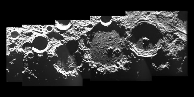 Moon craters, picture by ESA smart-1 2005